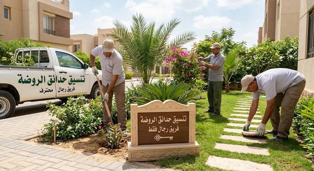 تنسيق حدائق في منطقة الروضة