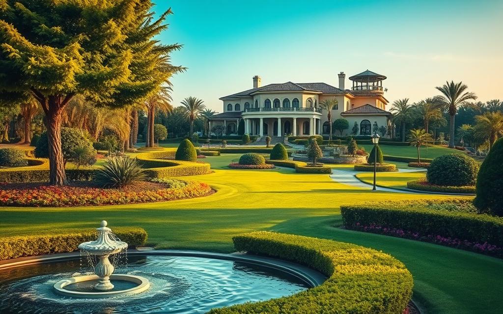 خدمات تنسيق حدائق الكويت: زراعة، شبكات ري، وإضاءة