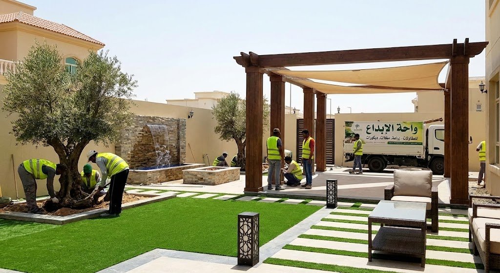 زراعة وتنسيق الحدائق وتركيب المظلات والديكورات بالكويت