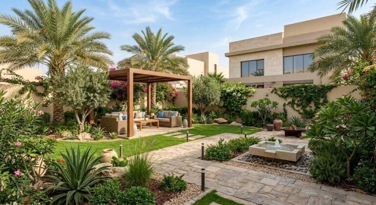 تنسيق حدائق الرابية بالكويت - تصميم وتجميل حدائق منزلية